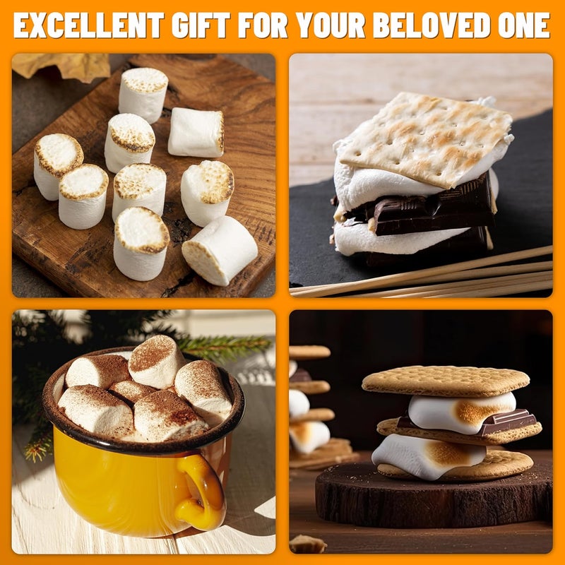 JoyMech Smores Maker Tabletop Indoor Kit, Indoor Marshmallow Roaster, Flameless Electric S'mores Maker, Smores Maker with 4 Detachable Tray & Roasting Sticks, Gift for family & Date Night, Grey - Image 5